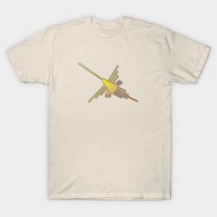 Golden Nazca Lines Hummingbird T-Shirt